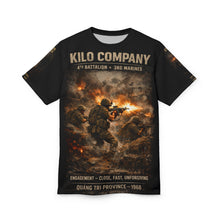 Load image into Gallery viewer, Marine Tribute Tee — "Surviving the Fire Fight" (Kilo Co., 4/3)