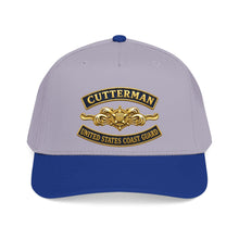 Load image into Gallery viewer, Mid Profile Baseball Cap - USCG - Cutterman - Officer w txt - 3D - Enhanced