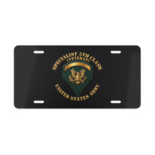Load image into Gallery viewer, License Plate - Army - Specialist 5th Class - SP5 - Veteran - 3D X 300