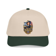Load image into Gallery viewer, Mid Profile Baseball Cap - WAVES - Women Accepted for Volunteer Emergency Service WWII - 3D - Enhanced