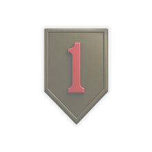 Load image into Gallery viewer, Kiss-Cut Stickers - Army - SSI - 1st Infantry Division wo txt - 3D - Enhanced