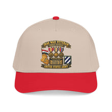 Load image into Gallery viewer, Mid Profile Baseball Cap - Army - Iraq War Veteran - Ribbon Bar - Map - SSI - 3rd Infantry Division - 3D - Enhanced