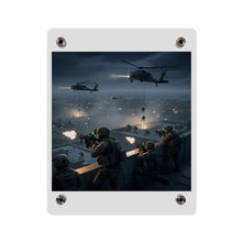 Load image into Gallery viewer, Acrylic Wall Art Panel - Night Air Assault by Army Rangers