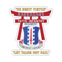 Load image into Gallery viewer, Kiss-Cut Stickers - Army - 187th Infantry Regiment - Torii, Rakkasans, Let Valor Not Fail, English, Latin X 300