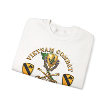 Load image into Gallery viewer, Crewneck Sweatshirt - Army - Vietnam Combat Cavalry Veteran w 1st Bn 12th Cav DUI - 1st Cav Div - 3D X 300