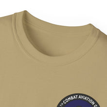 Load image into Gallery viewer, Unisex Ultra Cotton Tee - Vietnam Combat Aviation Vet w Air Crew Badges - 12th Combat Aviation Group - Black Jack No2 - Sgt Howard Meyers - 1968-1969 SVC X 300