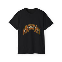 Load image into Gallery viewer, Unisex Ultra Cotton Tee - Army - 1st Ranger Battalion - Ranger Scroll - 3D - Enhanced