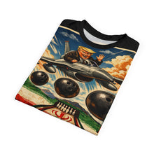 Load image into Gallery viewer, Donald Trump 'Bowling with Iran' Cut & Sew Tee