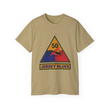 Load image into Gallery viewer, Unisex Ultra Cotton Tee - SSI - 50th Armored Division w Name Tape X 300