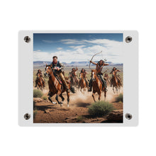 Load image into Gallery viewer, Acrylic Wall Art Panel - Apache Indians attacking a Pony Express Rider
