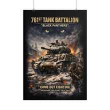 Load image into Gallery viewer, Rolled Posters - 761st Tank Battalion in action - Honoring the 761st Tank Battalion