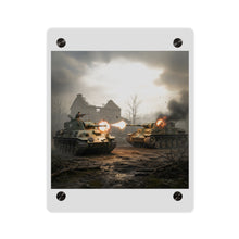 Load image into Gallery viewer, Acrylic Wall Art Panel - M10 Wolverine battles German Panzer Tank WWII
