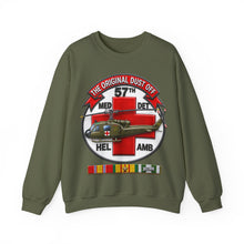 Load image into Gallery viewer, Crewneck Sweatshirt - Army - 57th Medical Co - Original Dustoff - Vietnam w VN SVC - 3D - Enhanced