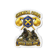 Load image into Gallery viewer, Die-Cut Magnet - Army - Chemical Corps w Scene - 3D - Enhanced