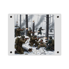 Load image into Gallery viewer, Acrylic Wall Art Panel - 101st Airborne Division fighting the German Army at the Battle of Bastogne
