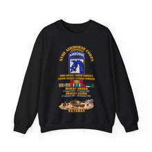 Load image into Gallery viewer, Crewneck Sweatshirt - XVIII Airborne Corps Desert Storm Ribbons - with Scene - 3D - Transparent