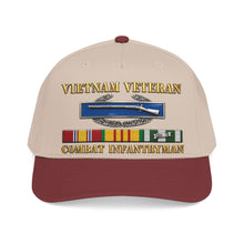 Load image into Gallery viewer, Mid Profile Baseball Cap - Army - Vietnam Veteran - Cbt Infantryman w CIB VN SVC - 3D X 300