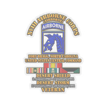 Load image into Gallery viewer, Kiss-Cut Stickers - XVIII Airborne Corps Desert Storm Ribbons - 3D - Transparent