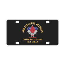 Load image into Gallery viewer, Army - DUI - 5th Infantry Division - Red Diamond - US Army Veteran X 300 Classic License Plate