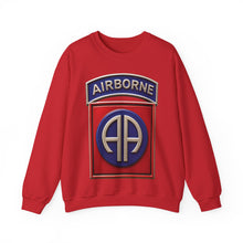 Load image into Gallery viewer, Crewneck Sweatshirt - Army - 82nd Airborne Division - SSI wo Txt - 3D - Enhanced