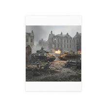 Load image into Gallery viewer, Indoor and Outdoor Silk Posters - US Tank Destroyer - M10 Wolverine Battles a German Panzer Tank