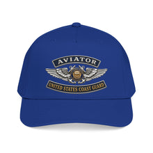 Load image into Gallery viewer, Mid Profile Baseball Cap - USCG - Aviator Badge - Auxiliary w txt - 3D - Enhanced