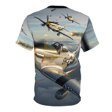Load image into Gallery viewer, AOP Unisex Tee - P-51 Aircraft - Dog Fight - WWII