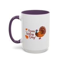 Load image into Gallery viewer, Accent Coffee Mug - Happy Turkey Day - Thanksgiving