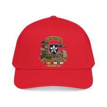 Load image into Gallery viewer, Mid Profile Baseball Cap - Army - 2nd Infantry Division w Br - Ribbon COLD WAR Vet Tab - Korea - 3D - Enhanced