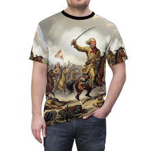 Load image into Gallery viewer, AOP Unisex Tee - General Custer at the Battle of Little Bighorn