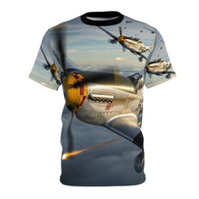 Load image into Gallery viewer, AOP Unisex Tee - P-51 Aircraft - Dog Fight - WWII