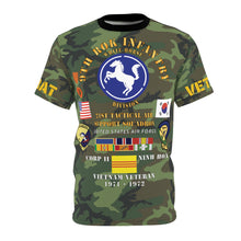 Load image into Gallery viewer, Print Unisex Tee, Stylish Outdoor Shirt, Trendy Graphic Top, Unique Camouflage - 21st TAS Army Brown Woodland Camo