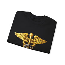Load image into Gallery viewer, Crewneck Sweatshirt - Army Medical Specialist Corps Branch Insignia - 3D - Enhanced