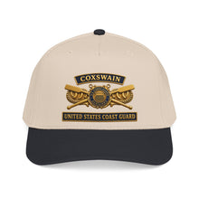Load image into Gallery viewer, Mid Profile Baseball Cap - USCG - Coxswain - Auxiliary w txt - 3D - Enhanced
