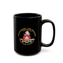 Load image into Gallery viewer, Black Mug (11oz, 15oz) - 6th Battalion, 14th Artillery Regiment - DUI - Warbonnets - VN SVC BAR - Top X 300