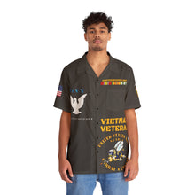 Load image into Gallery viewer, Men's Shirt (AOP) - Navy at War - Combat Veteran - Vietnam War - Navy Seabee with Vietnam Service Ribbons