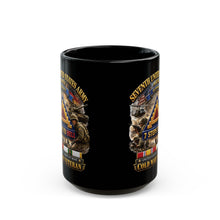 Load image into Gallery viewer, Black Mug (15oz) - Army - 7th Unites States Army - 7 Steps to Hell w Germany Tab - SS w COLD WAR SVC - 3D - Enhanced