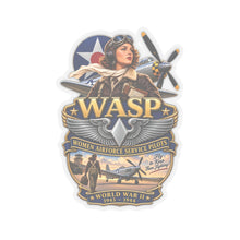 Load image into Gallery viewer, Kiss-Cut Stickers - WASP - Women Airforce Service Pilot - WWII - 3D - Enhanced