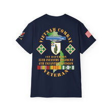 Load image into Gallery viewer, Unisex Ultra Cotton Tee - Vietnam Combat Infantry Veteran, 1st Battalion, 35th Infantry Regiment with CIB - Vietnam Service RIbbons