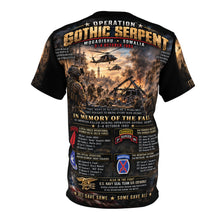 Load image into Gallery viewer, Operation Gothic Serpent, Mogadishu, Somalia, 1993, Tribute Tee — A Memorial to Those Who Gave All, "No Man Left Behind" - 3-4 October 1993