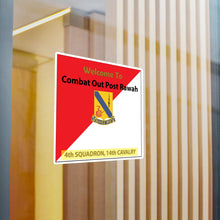 Load image into Gallery viewer, Kiss-Cut Vinyl Decals - Army - 4th Squadron, 14th Cavalry Regiment - Welcome to COP Rawah X 300