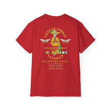 Load image into Gallery viewer, Unisex Ultra Cotton Tee - Vietnam Combat Aviation Vet w Air Crew Badges - HQ & HQ Company 12th Aviation Group Combat Blackjack - Sgt Howard Meyers - 1968-1969 SVC X 300