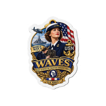 Load image into Gallery viewer, Die-Cut Magnet - WAVES - Women Accepted for Volunteer Emergency Service WWII - 3D - Enhanced