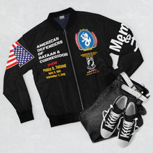 Load image into Gallery viewer, Men's AOP Bomber Jacket - American Defenders Of Bataan Corregidor with POW - MIA Service Medals - Philip D. Toland