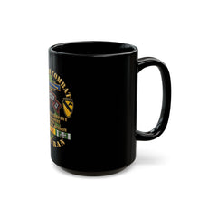 Load image into Gallery viewer, Black Mug (15oz) - Army - Vietnam Combat Vet - H Co 75th Infantry (Ranger) - 1st Cavalry Div SSI - 3D - Enhanced