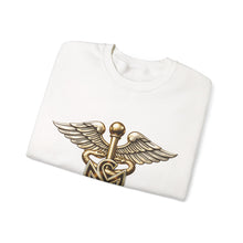 Load image into Gallery viewer, Crewneck Sweatshirt - Army Medical Service Corps (MS) Branch Insignia - 3D - Enhanced