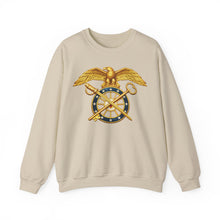 Load image into Gallery viewer, Crewneck Sweatshirt - Quartermaster Corps Branch Insignia - 3D - Enhanced