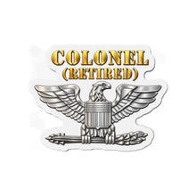 Load image into Gallery viewer, Die-Cut Magnet - Colonel - Retired - 3D - Enhanced