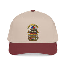 Load image into Gallery viewer, Mid Profile Baseball Cap - Army - Cold War Vet - 3rd Armored Division - Gelnhausen, Germany - M60A3 Tank - Spearhead w Fire - 3D - Enhanced