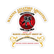 Load image into Gallery viewer, Kiss-Cut Stickers - USMC - Marine Aviation Logistics Squadron 39 - MALS 39 - Kidd